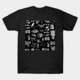 Wingbats - Gothic Miscellany in black. T-Shirt